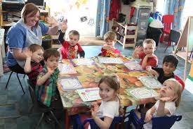 kids on a table