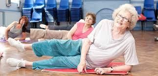 old women exercising