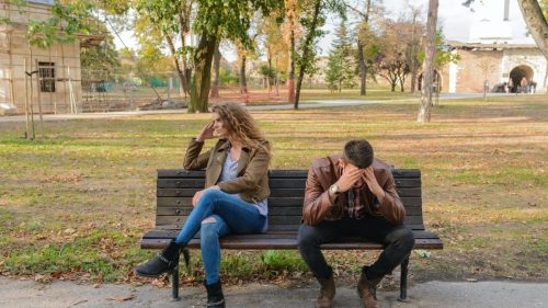 couple stressed after a fight