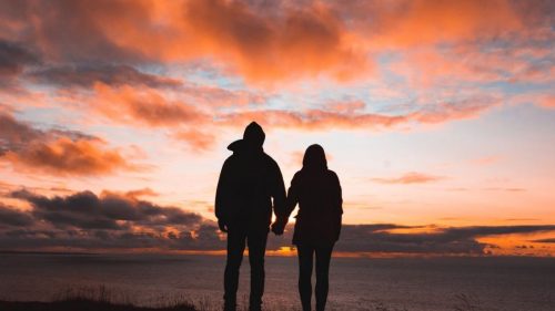 couple watching a sunset