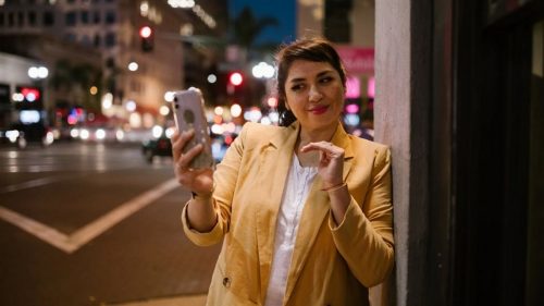 a girl taking a selfie